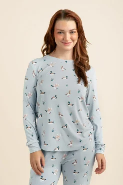 Women's Jogger Pajama Set in Mallard Duck