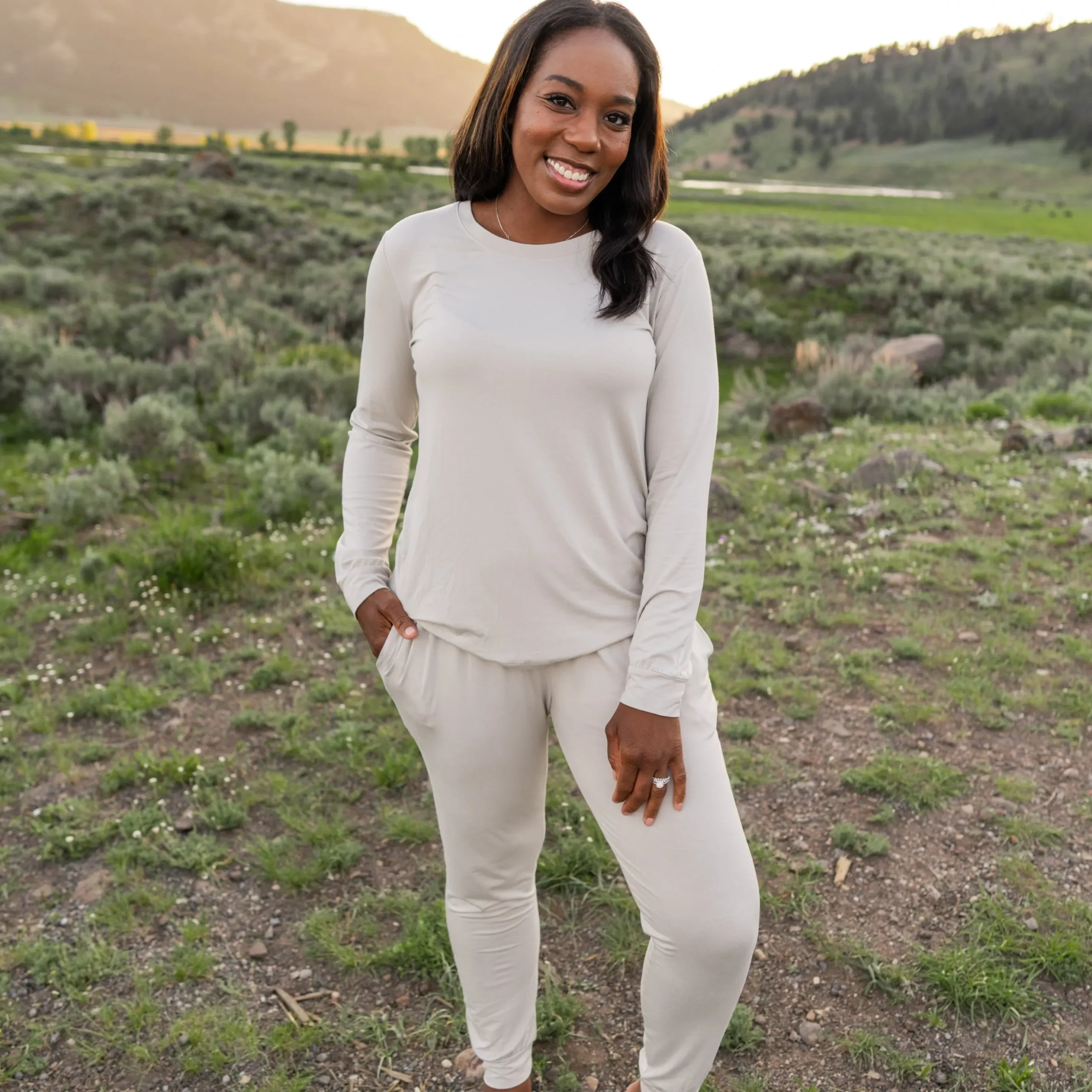 Women's Jogger Pajama Set in Oat