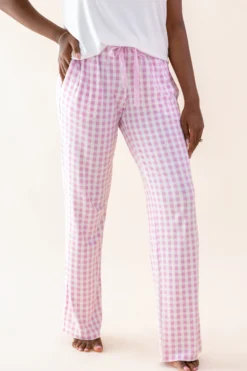 Women's Lounge Pants in Gingham Thistle