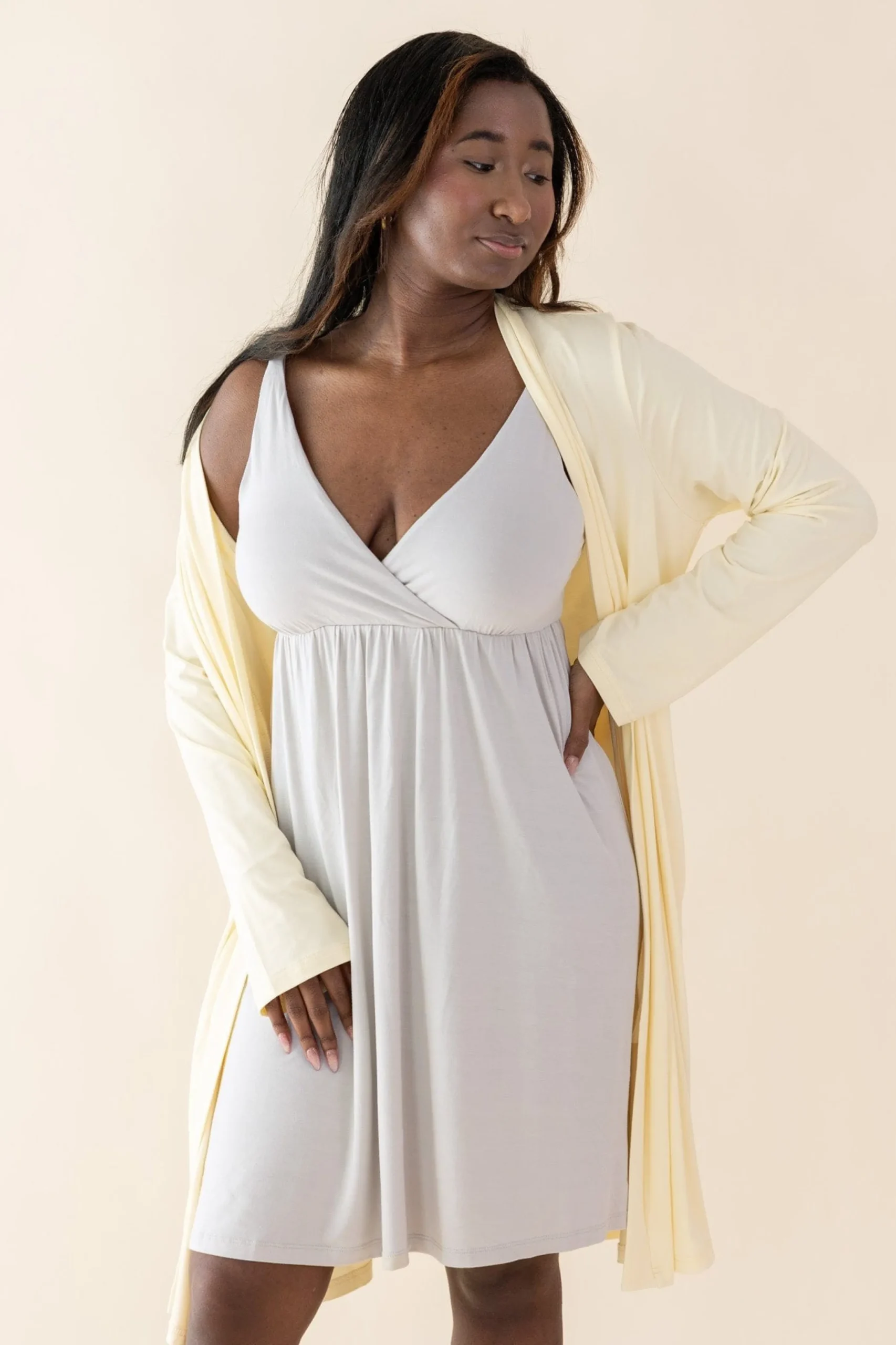 Women's Lounge Robe in Chamomile