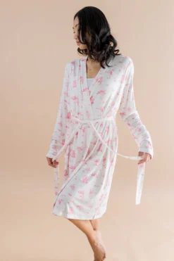 Women's Lounge Robe in Toile Ballet