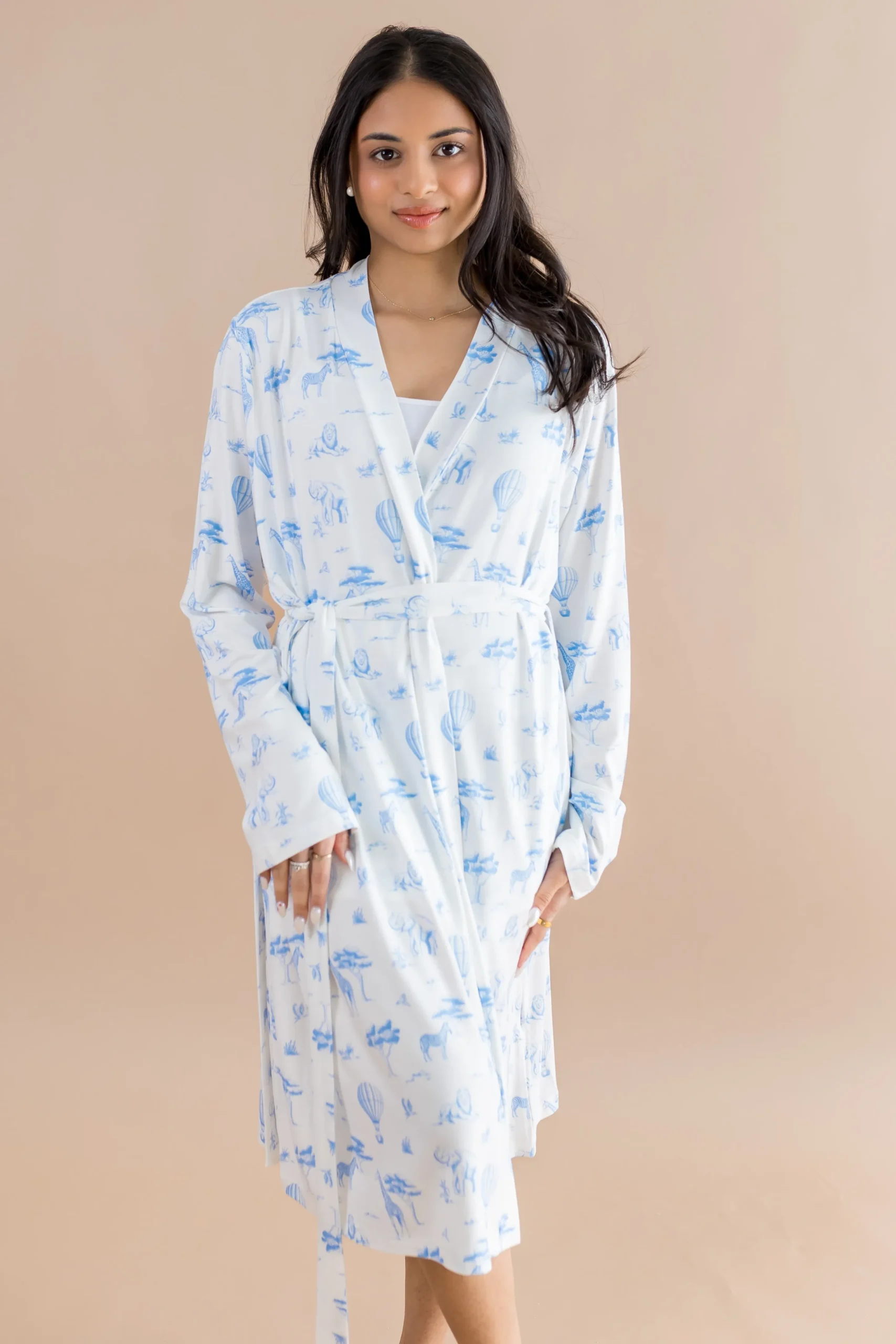 Women's Lounge Robe in Toile Safari