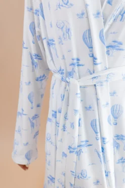 Women's Lounge Robe in Toile Safari