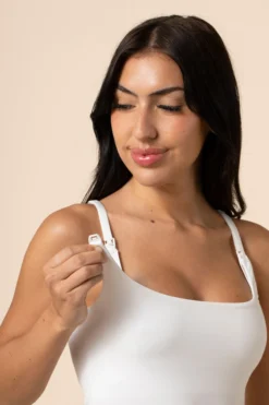 Women's Nursing Tank in Snow