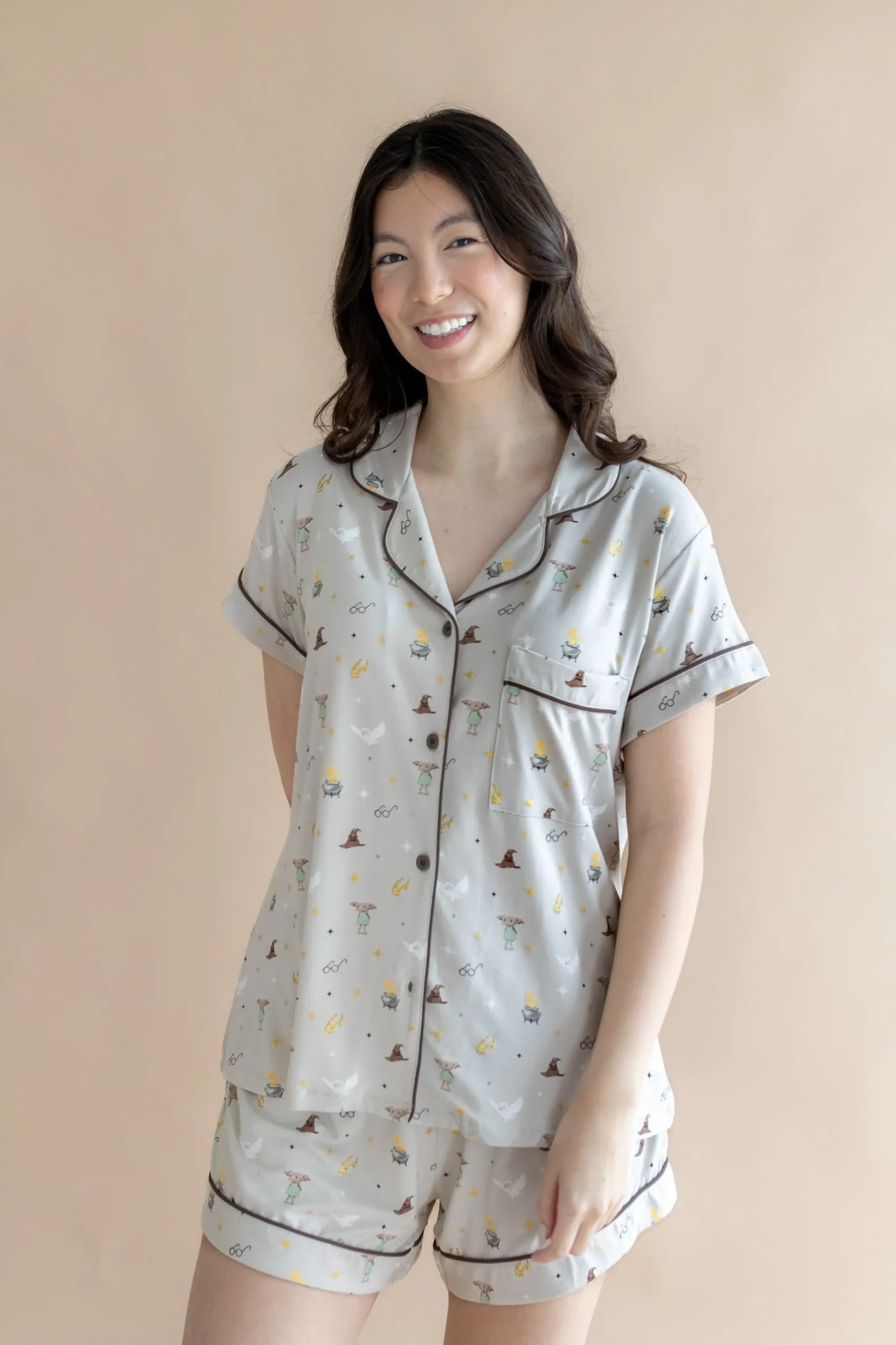 Women's Short Sleeve Pajama Set in Starry Icon