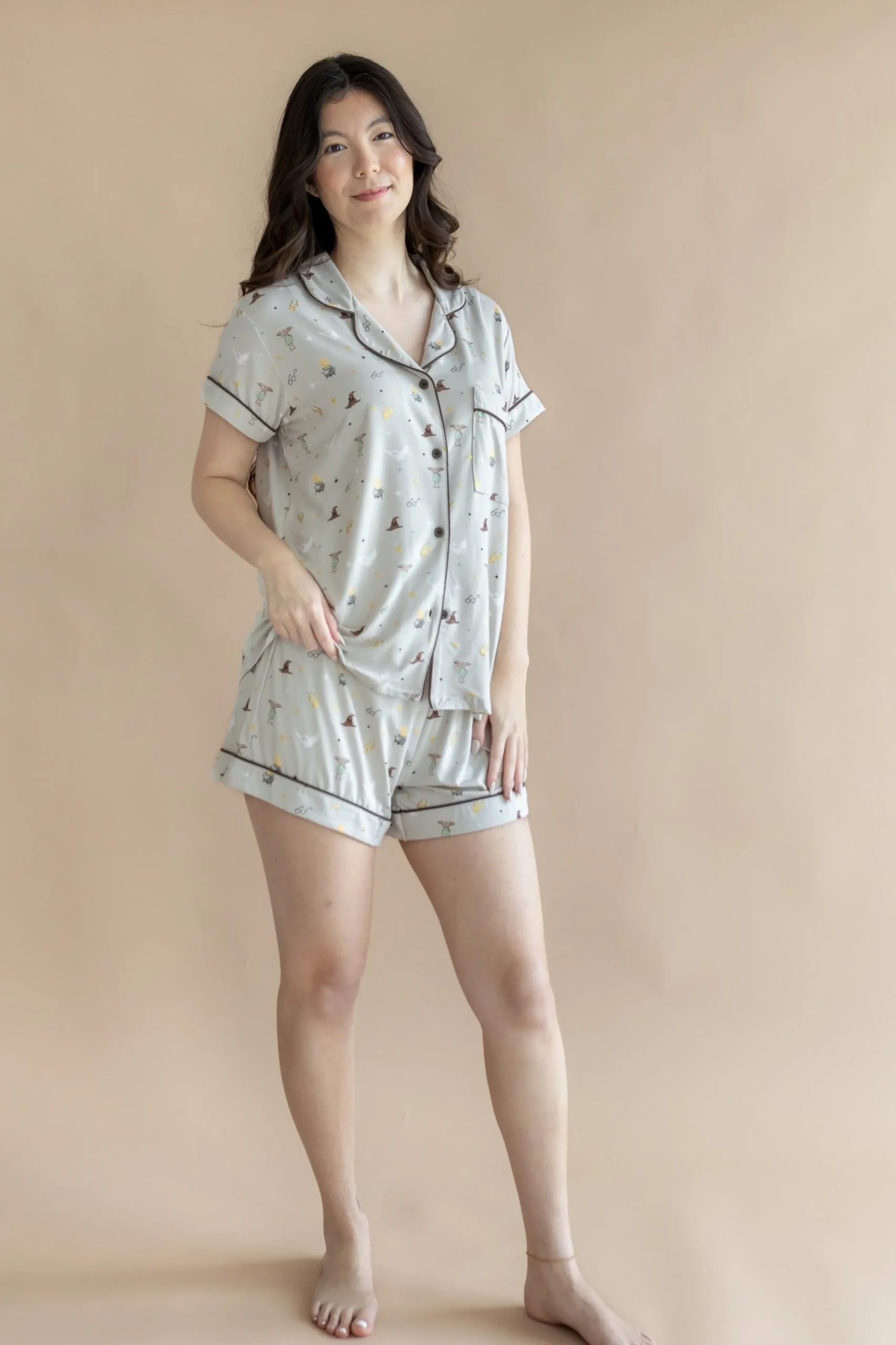 Women's Short Sleeve Pajama Set in Starry Icon
