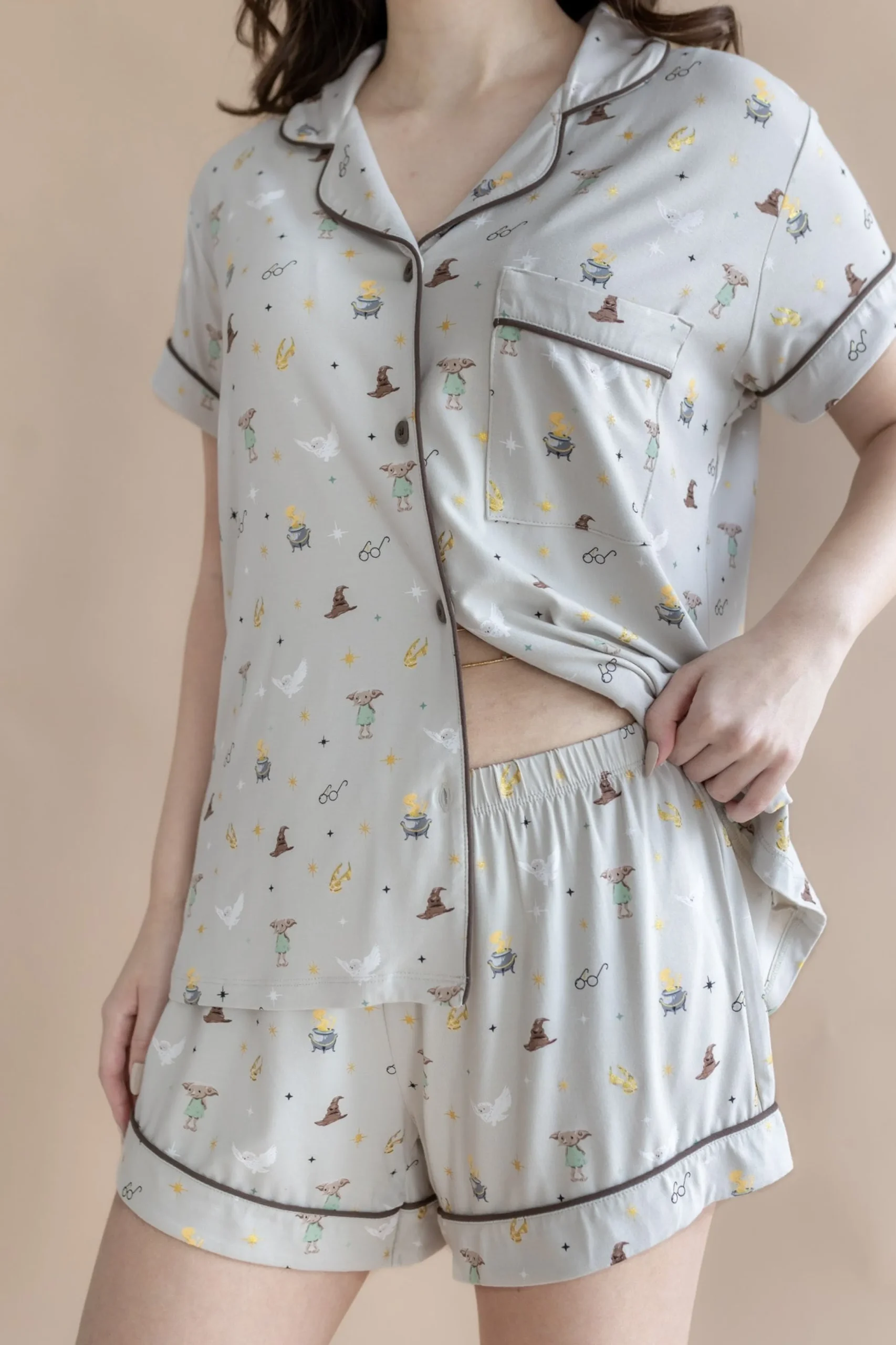 Women's Short Sleeve Pajama Set in Starry Icon