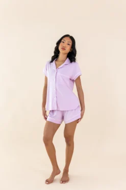 Women's Short Sleeve Pajama Set in Thistle