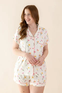 Women's Short Sleeve Pajama Set in Tulip