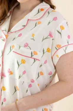 Women's Short Sleeve Pajama Set in Tulip