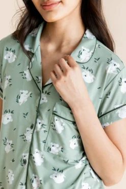 Women's Short Sleeve Pajama Set in Koala