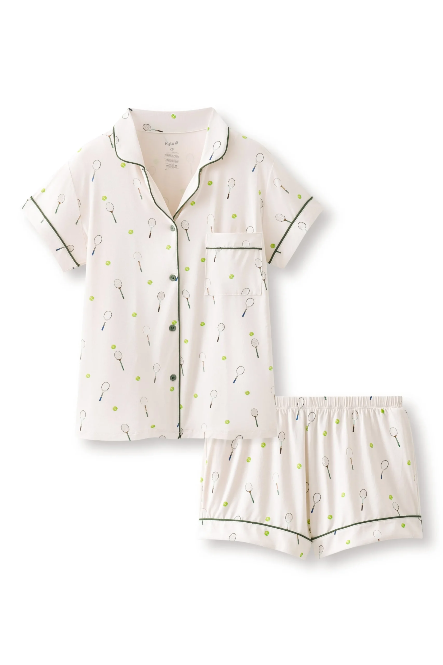 Women's Short Sleeve Pajama Set in Tennis