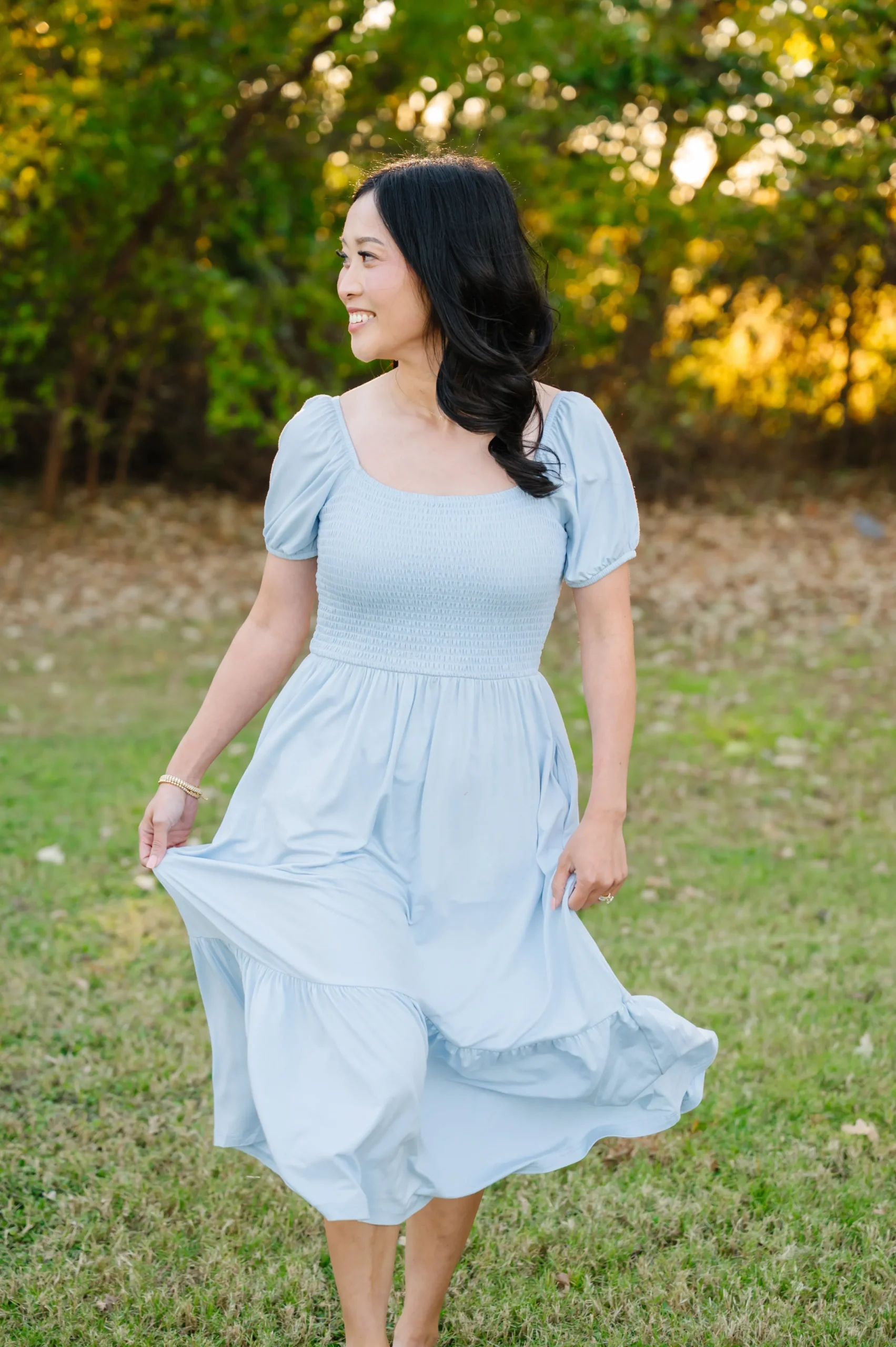 Women’s Smocked Dress in Breeze