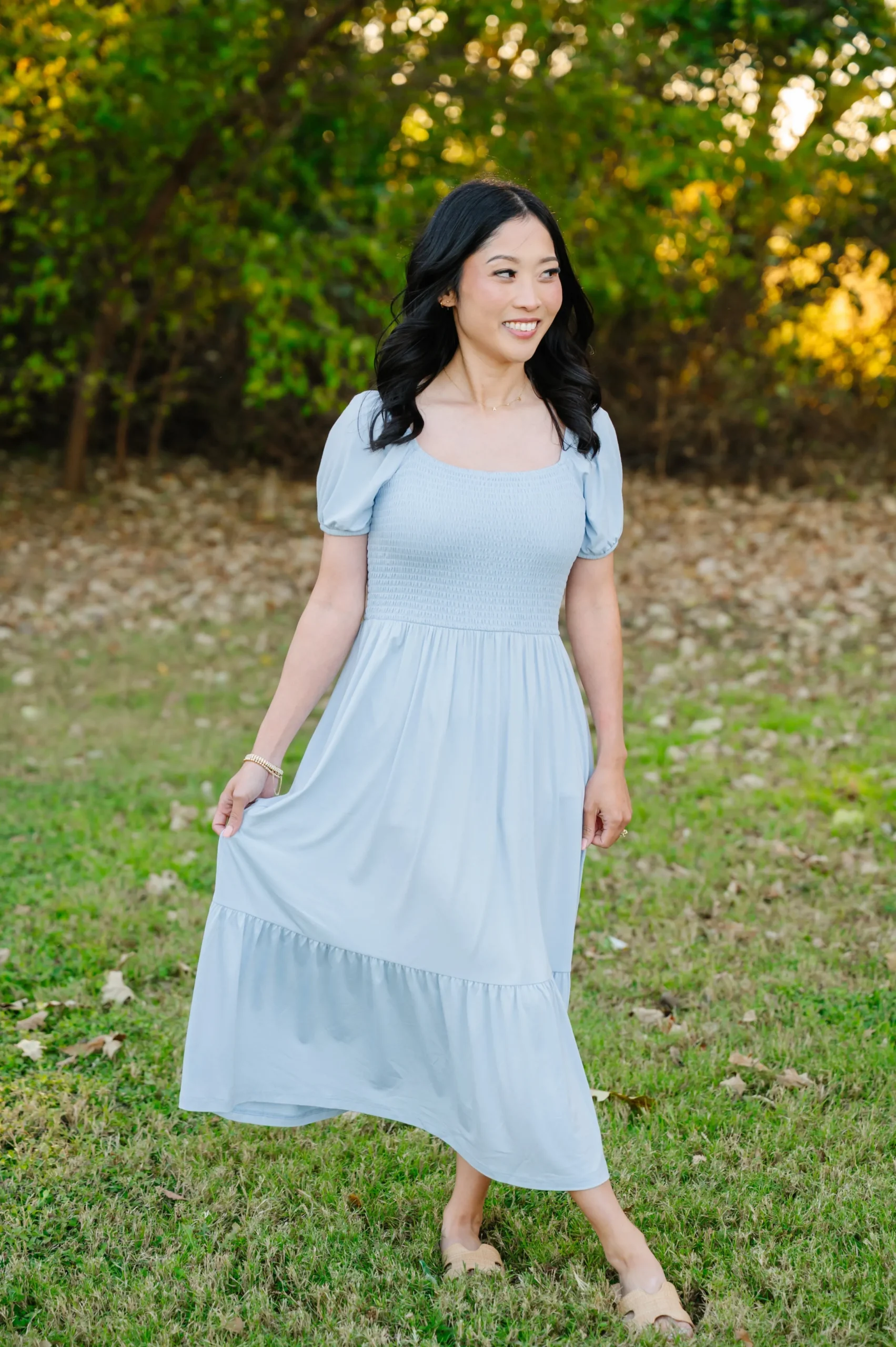 Women’s Smocked Dress in Breeze
