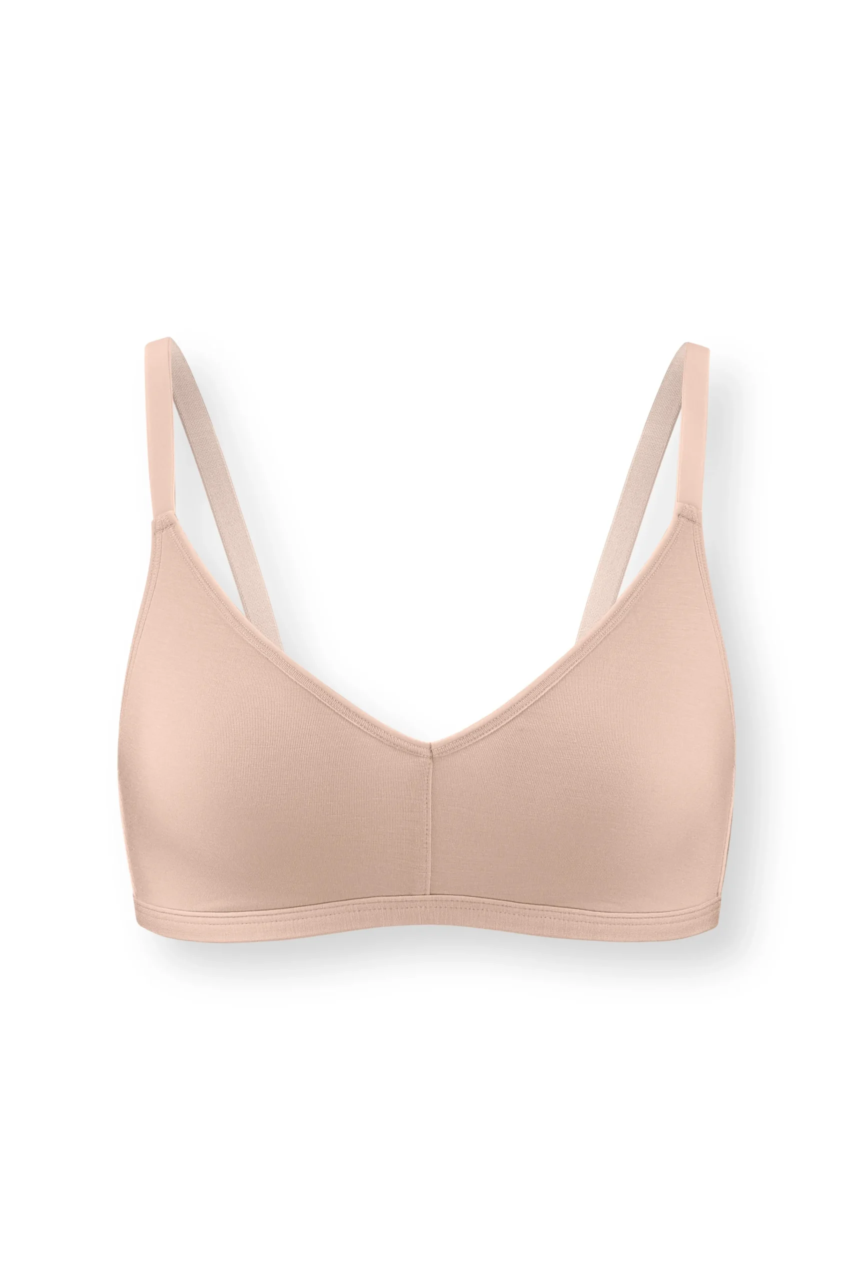 Women's V-Neck Bra in Chai