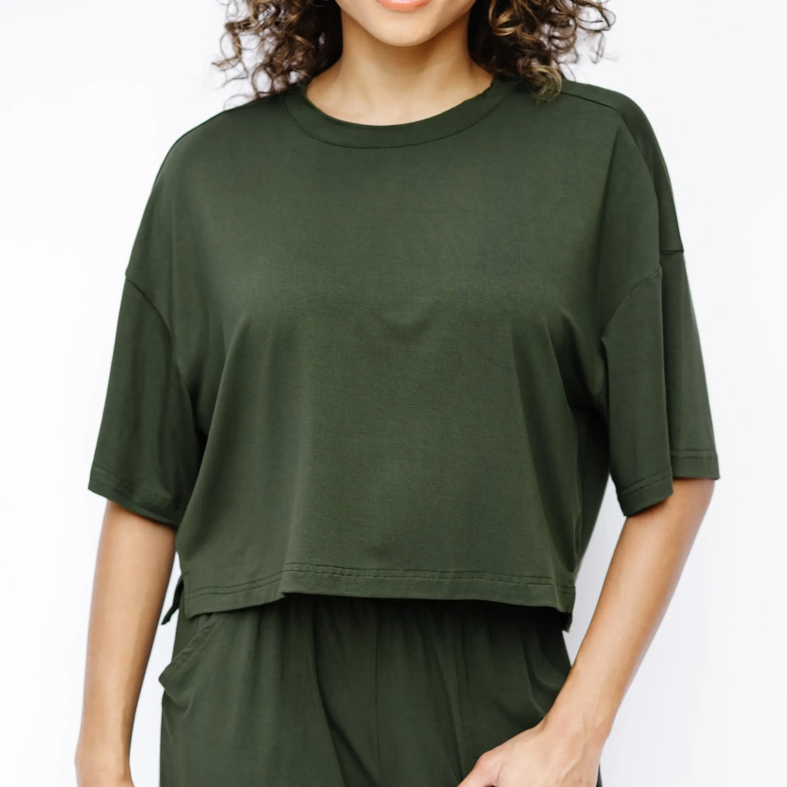 Women's Wide Leg Pant Set in Fir