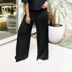 Women's Wide Leg Pant Set in Midnight