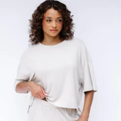 Women's Wide Leg Pant Set in Oat