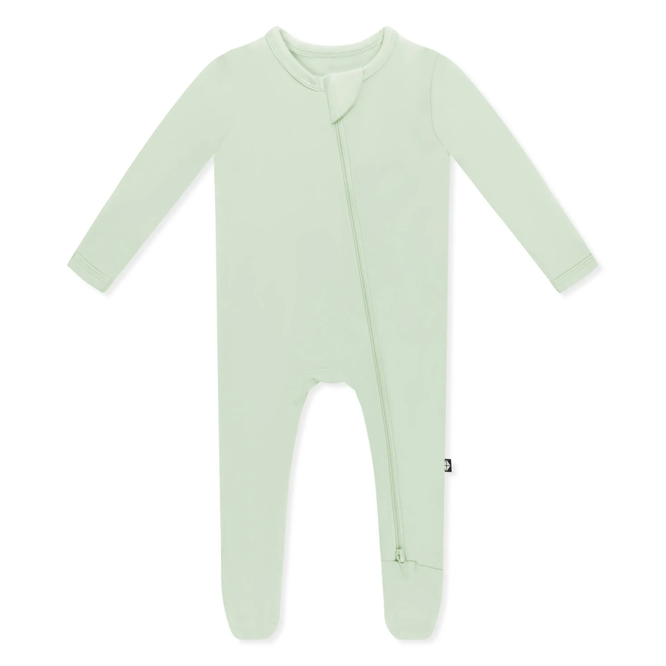 Zippered Footie in Basil
