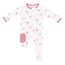 Zippered Footie in Bow