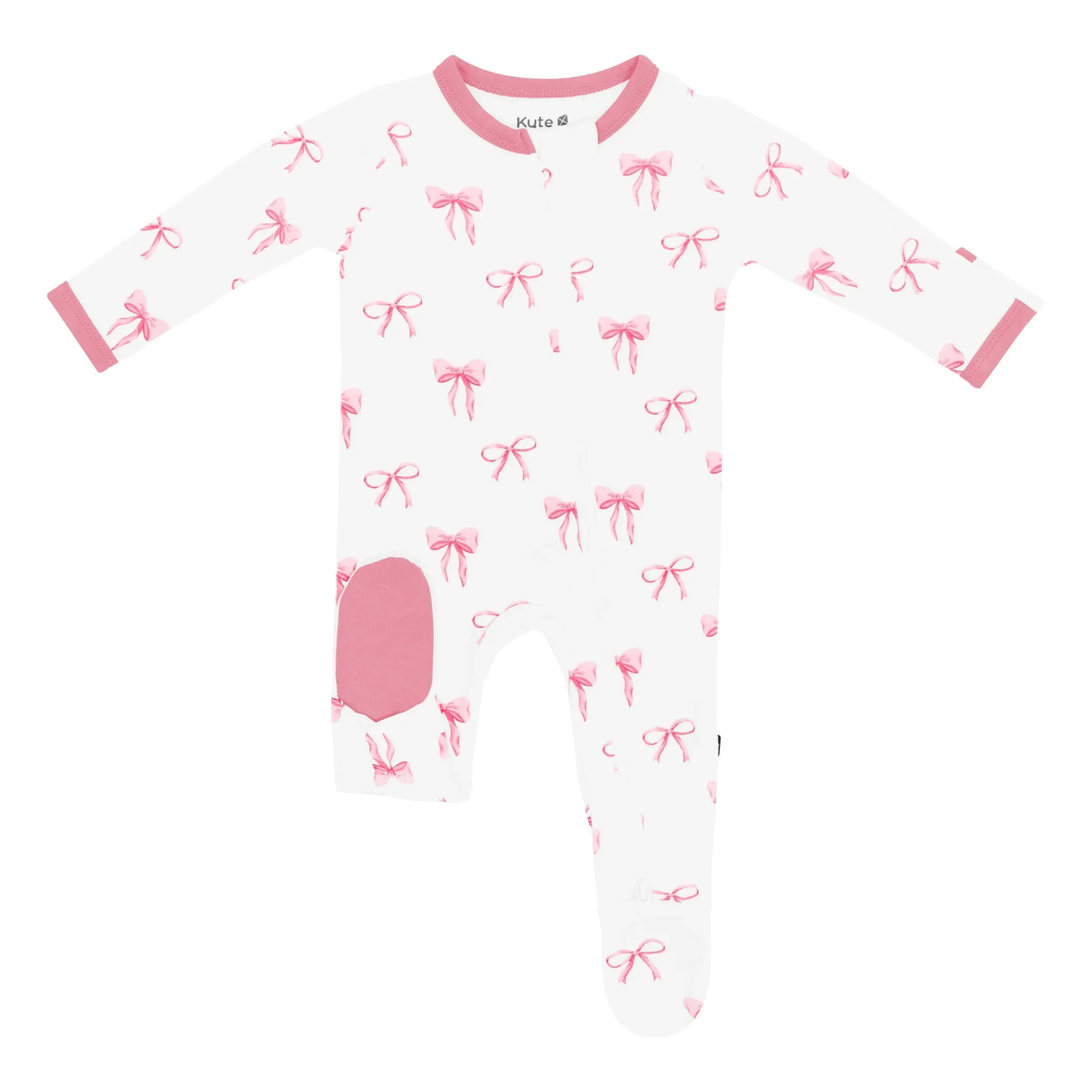 Zippered Footie in Bow