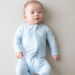 Zippered Footie in Breeze