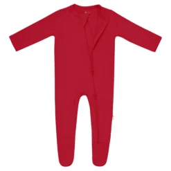 Zippered Footie in Cardinal