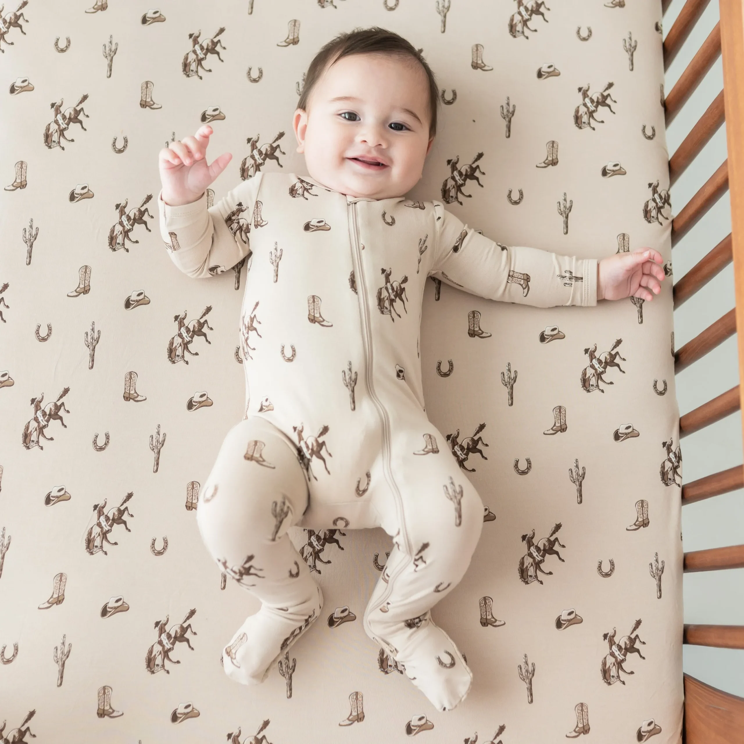 Zippered Footie in Classic Cowboy