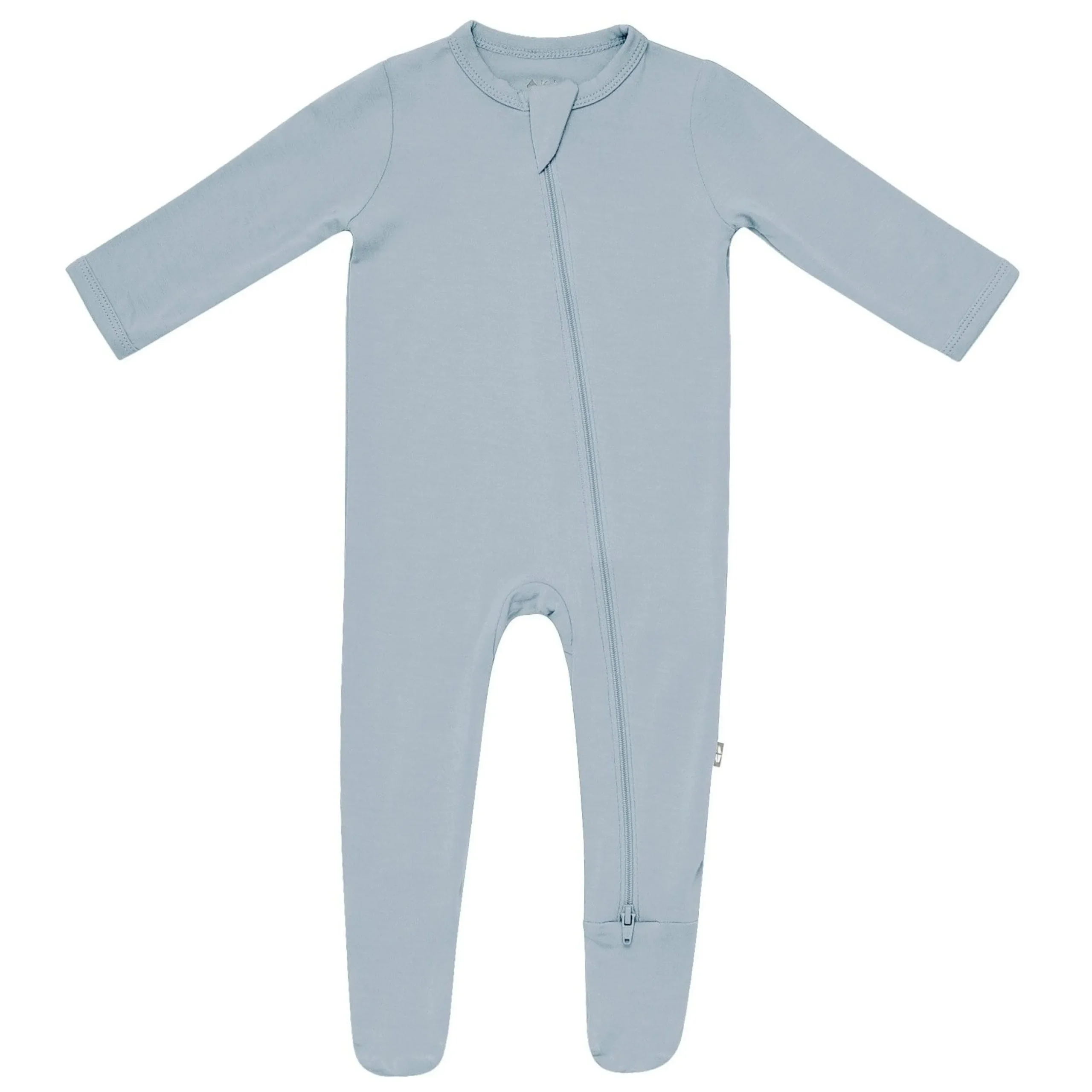 Zippered Footie in Fog