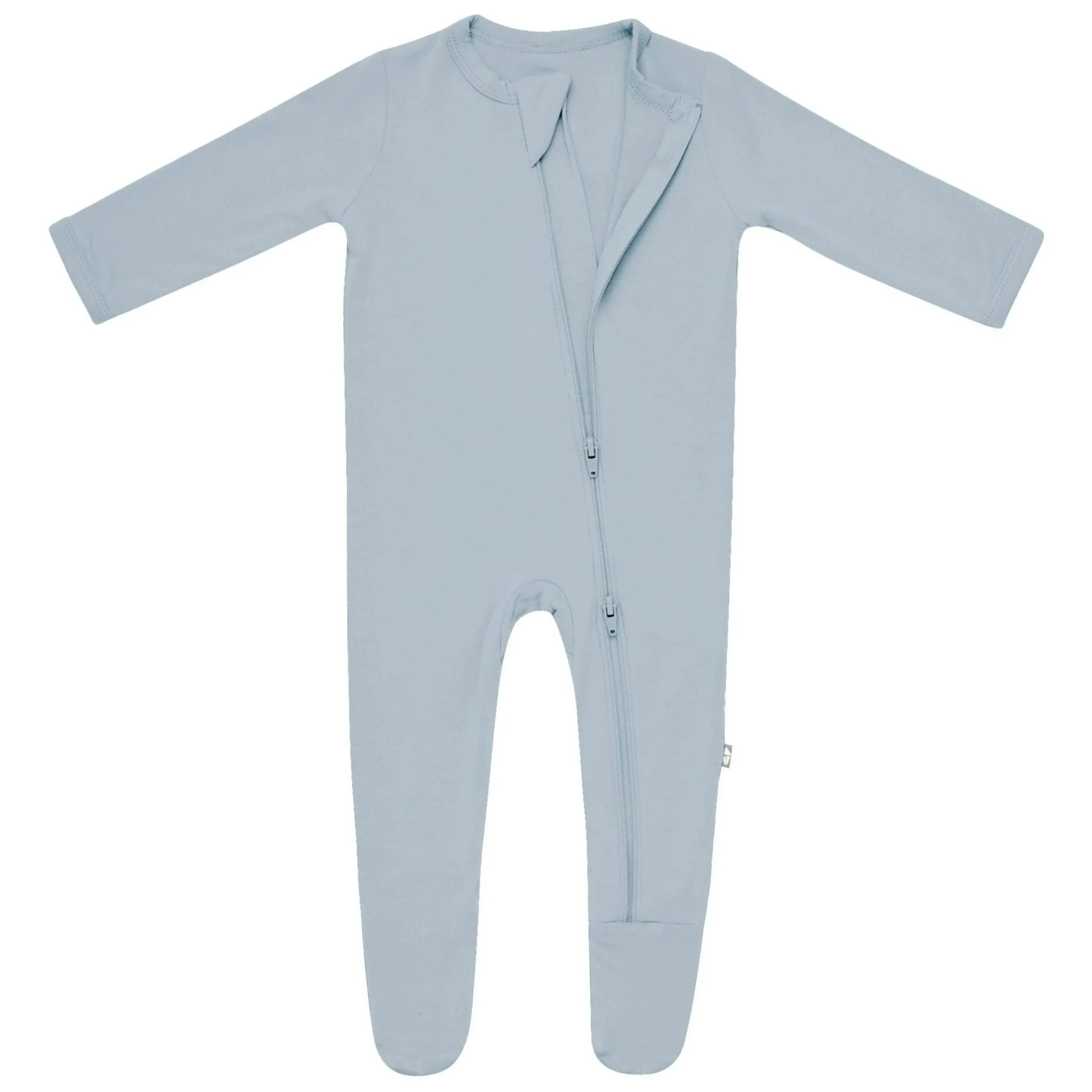 Zippered Footie in Fog