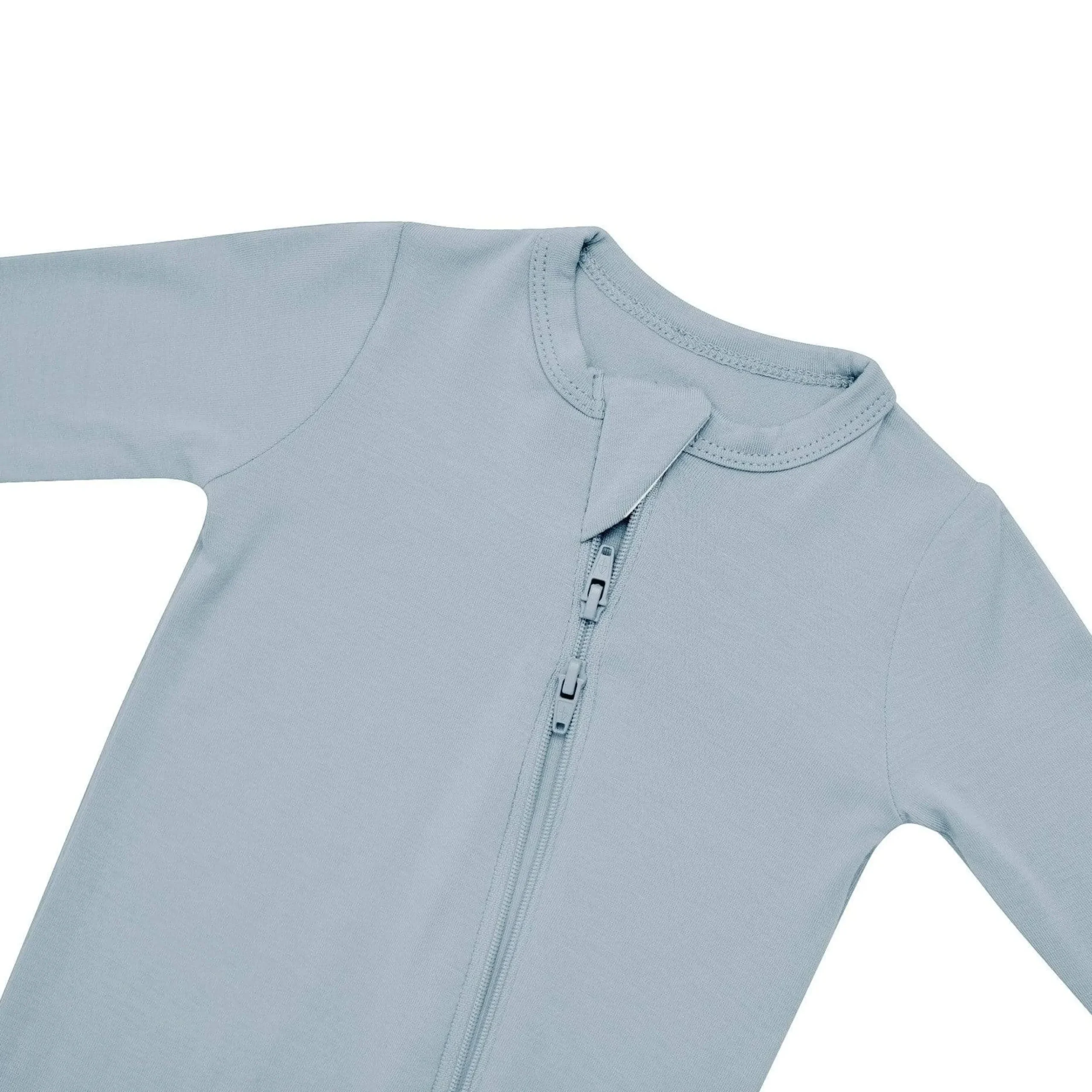 Zippered Footie in Fog
