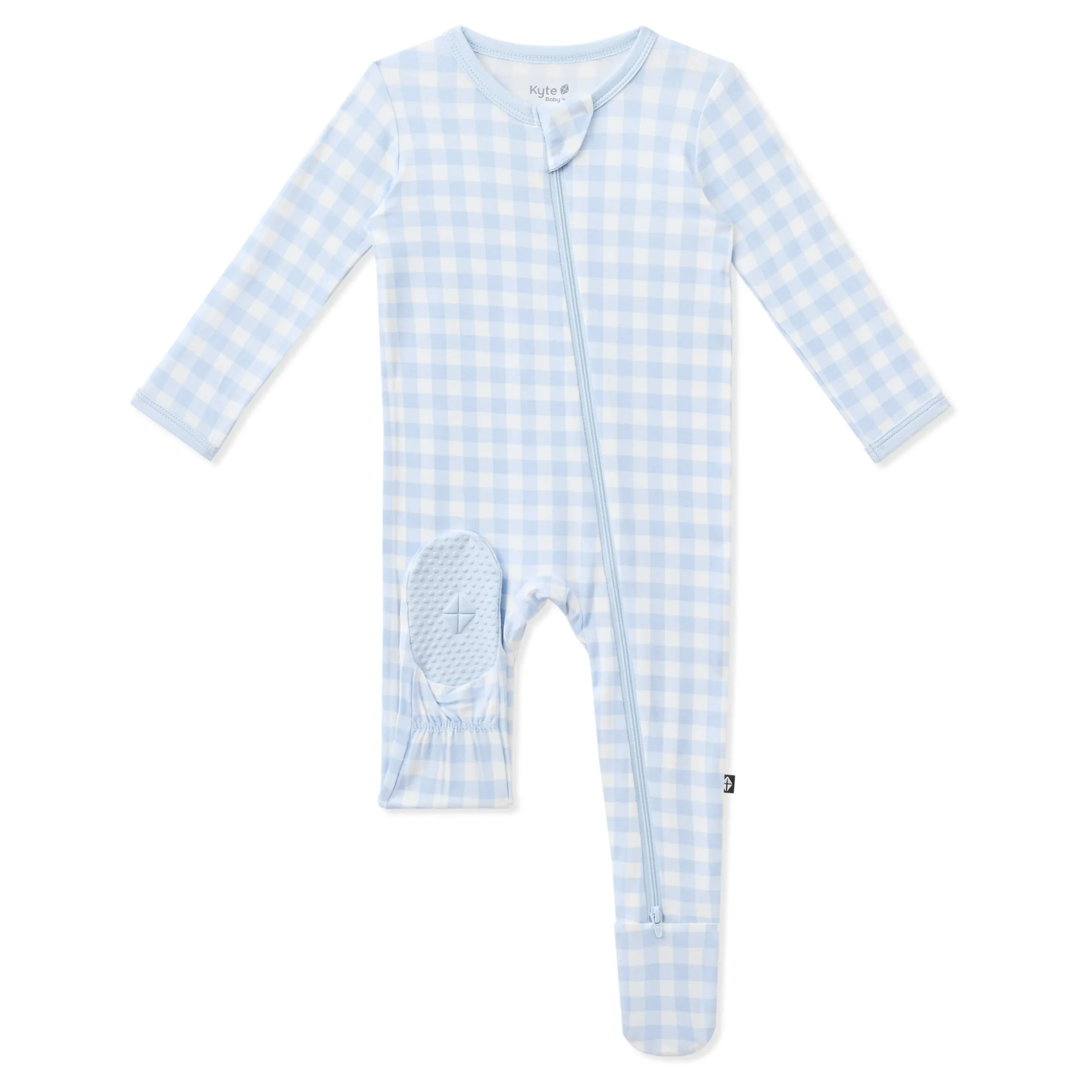 Zippered Footie in Gingham Breeze