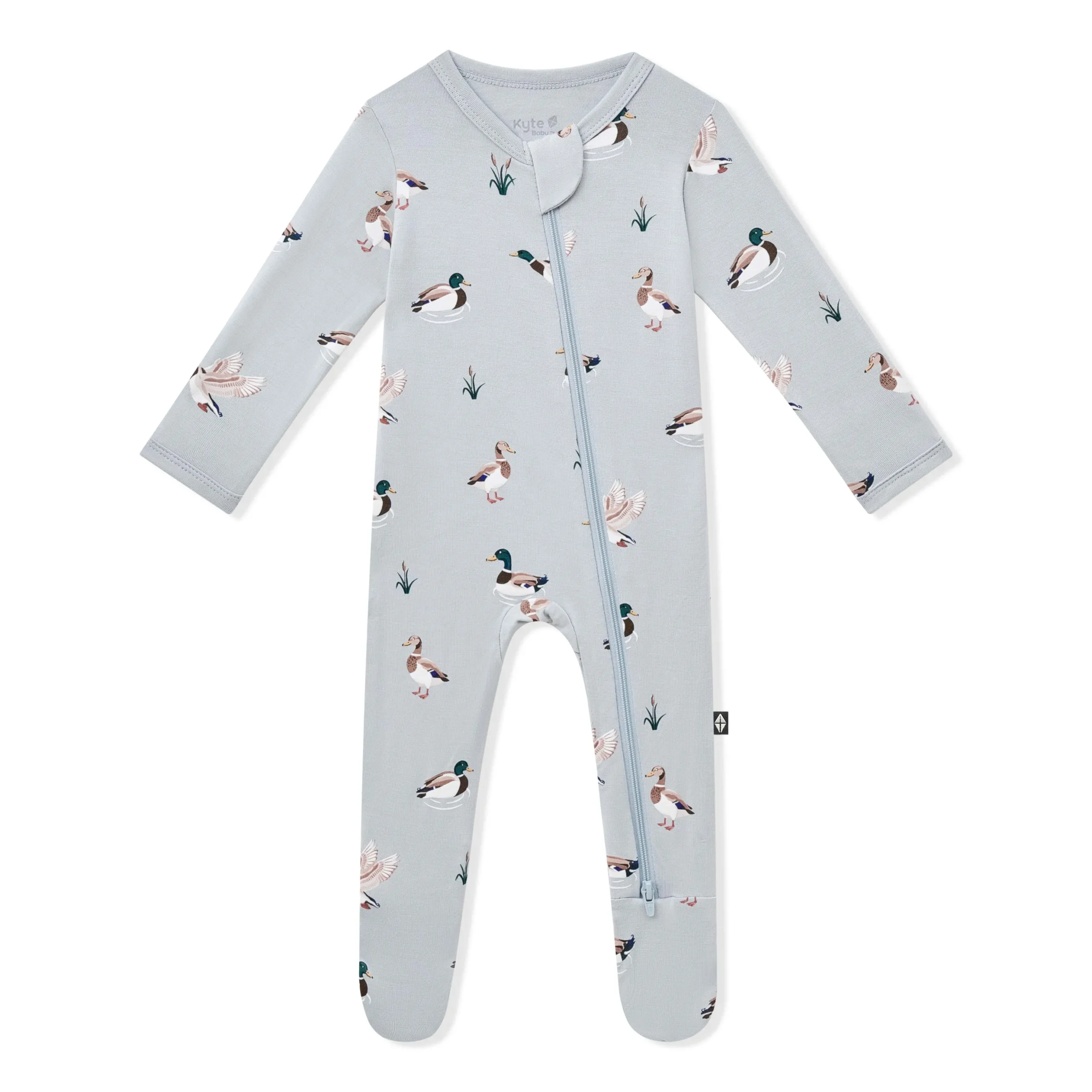 Zippered Footie in Mallard Duck