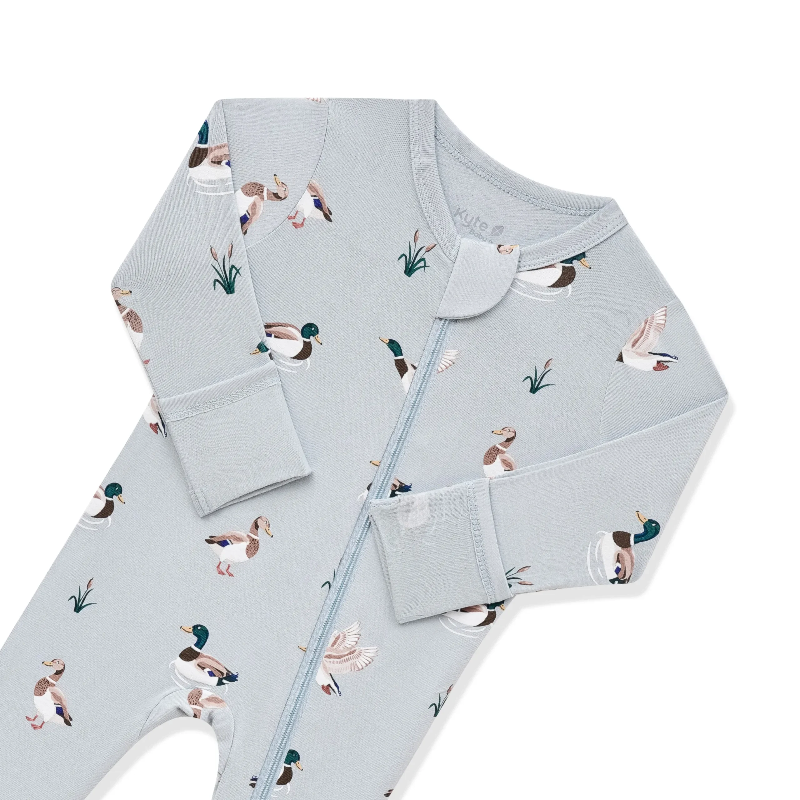 Zippered Footie in Mallard Duck