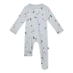 Zippered Footie in Mallard Duck