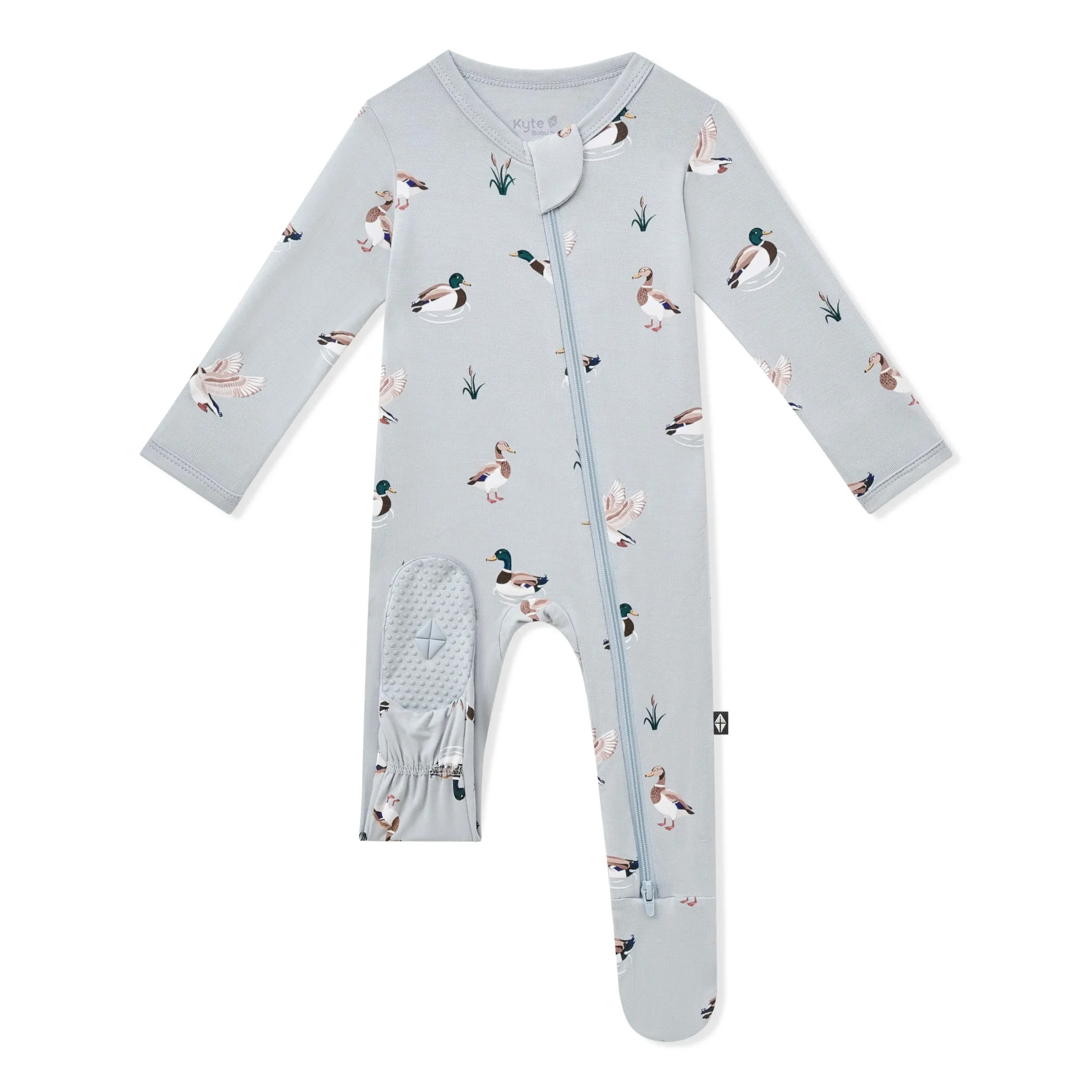 Zippered Footie in Mallard Duck