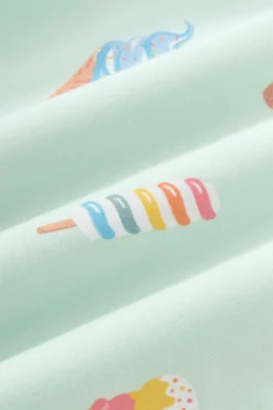 Zippered Footie in Mint Ice Cream