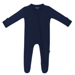 Zippered Footie in Navy