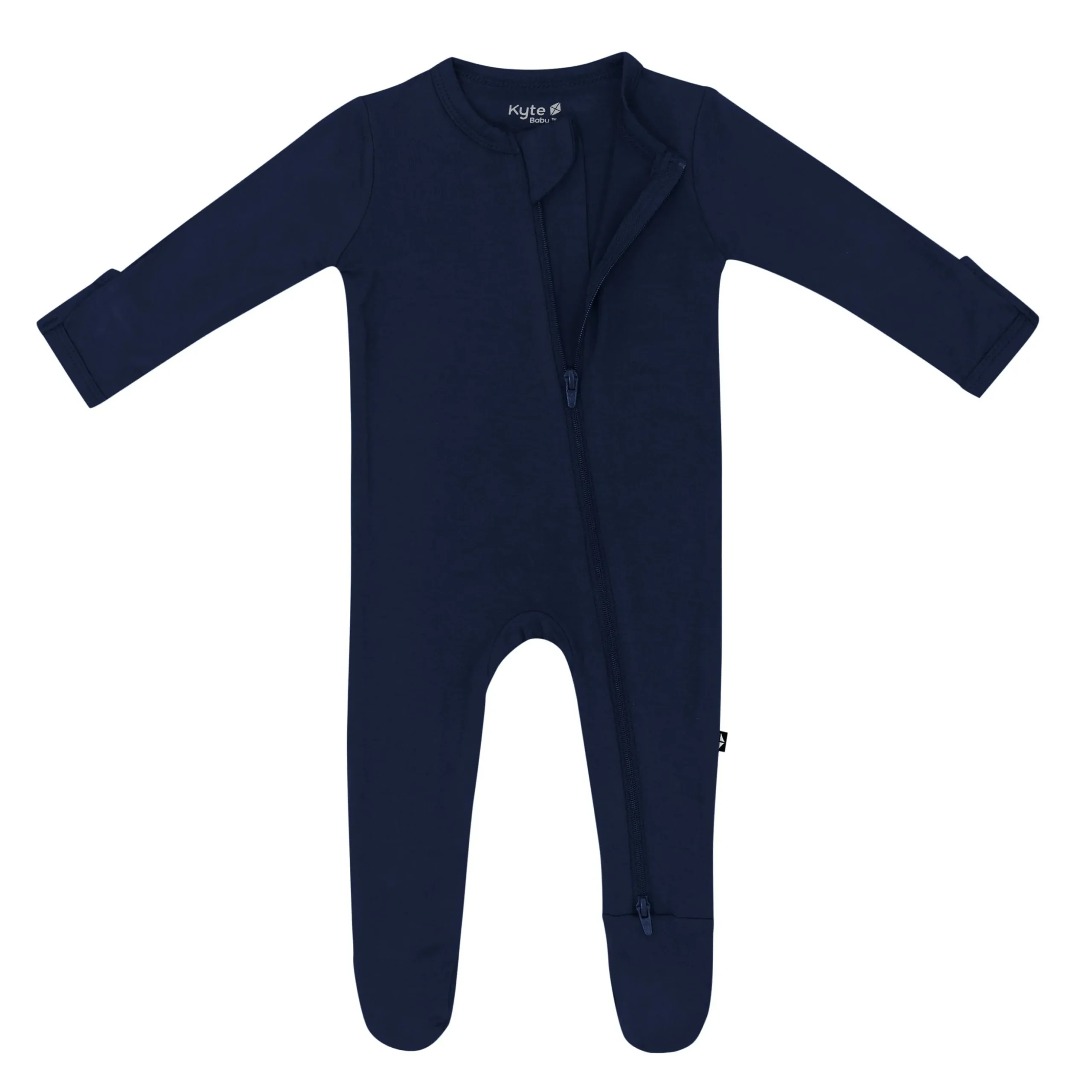 Zippered Footie in Navy