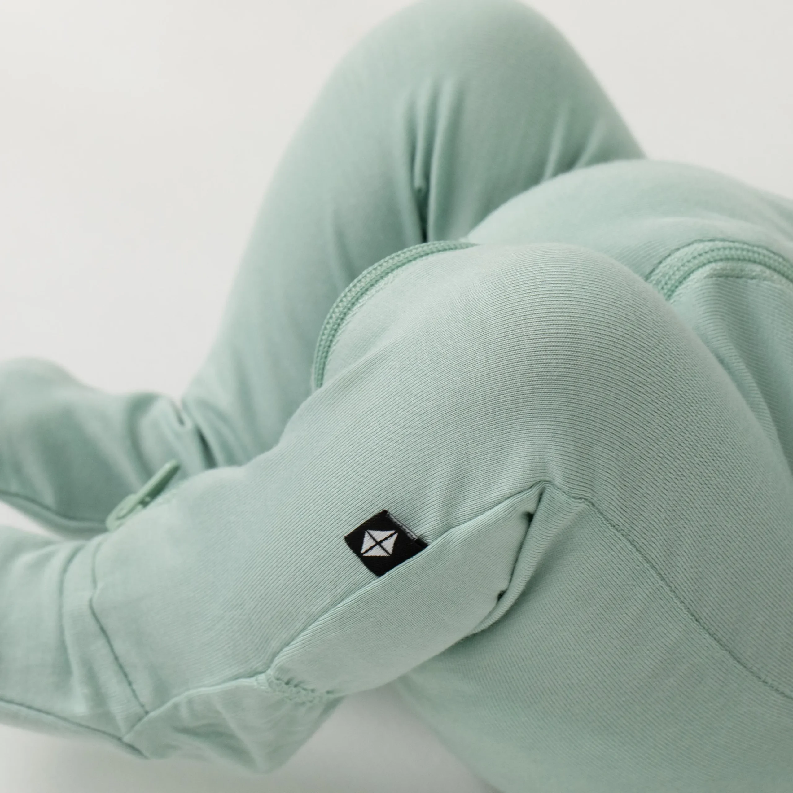 Zippered Footie in Sage