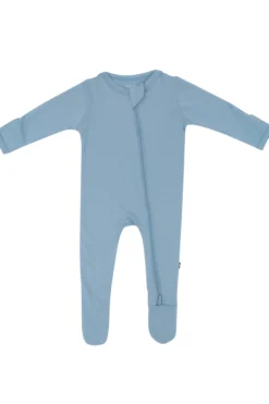 Zippered Footie in Slate