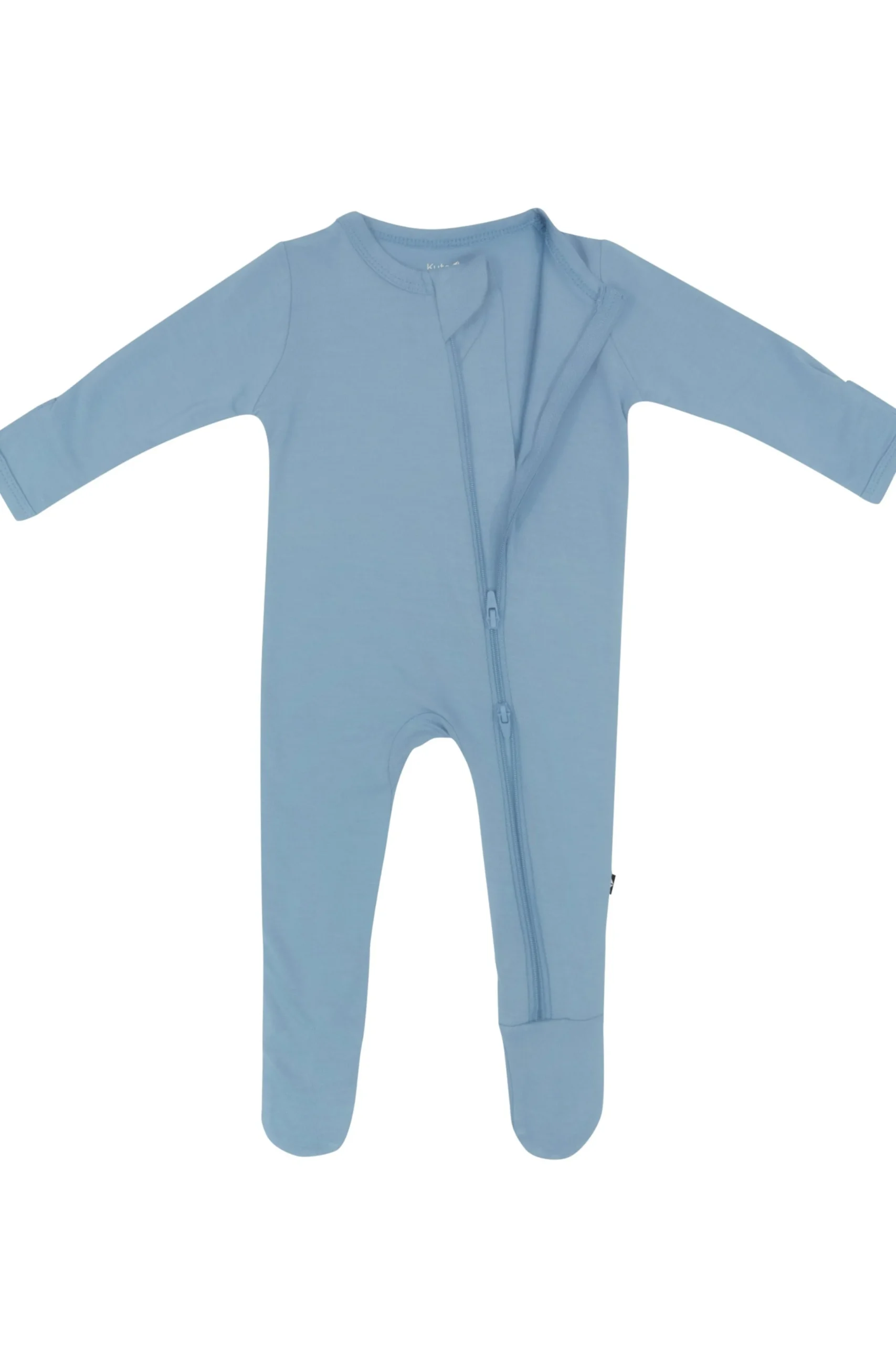 Zippered Footie in Slate