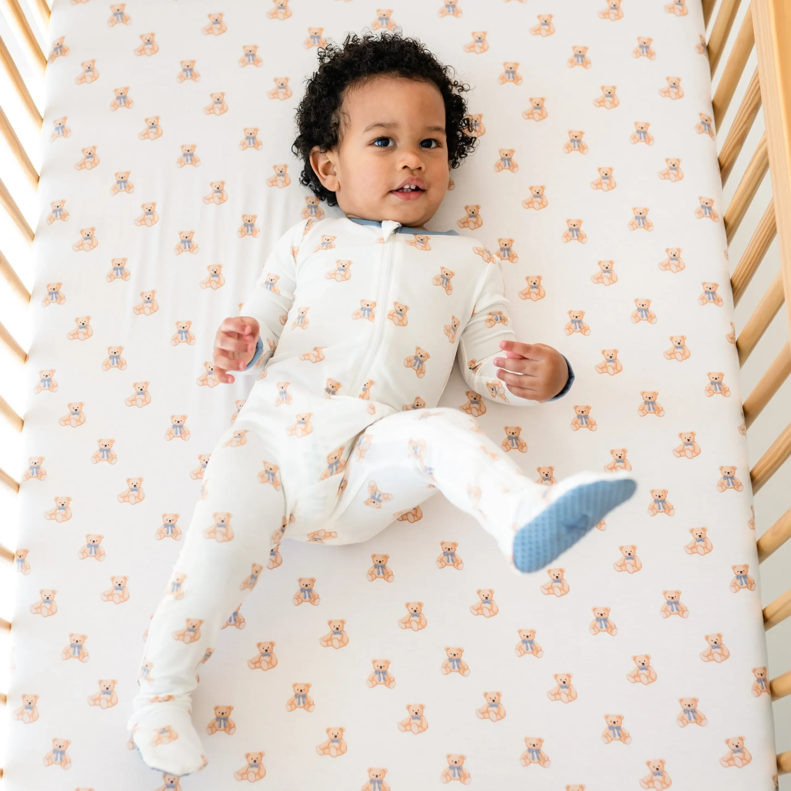 Zippered Footie in Teddy Bear