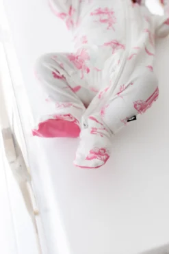 Zippered Footie in Toile Ballet