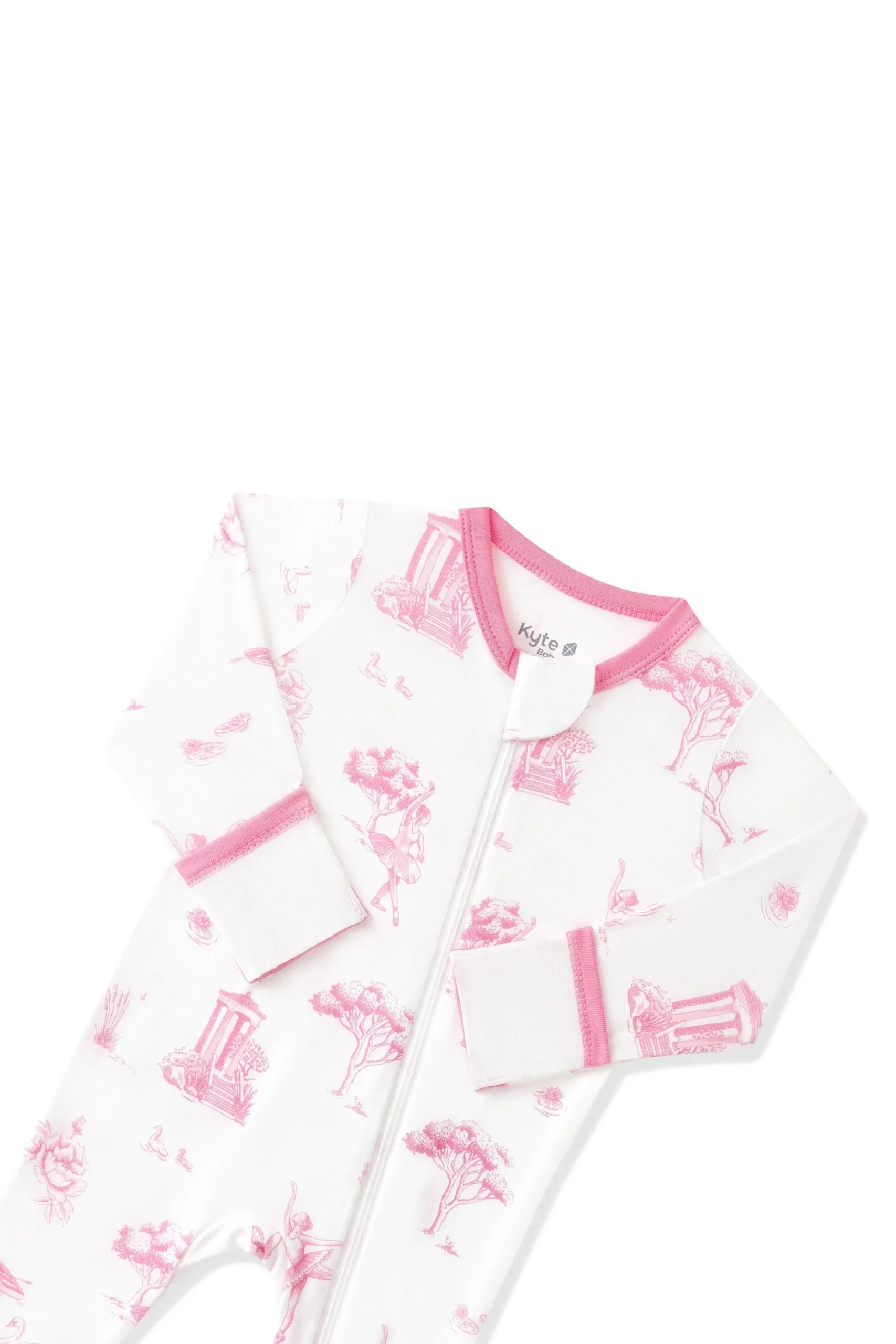 Zippered Footie in Toile Ballet