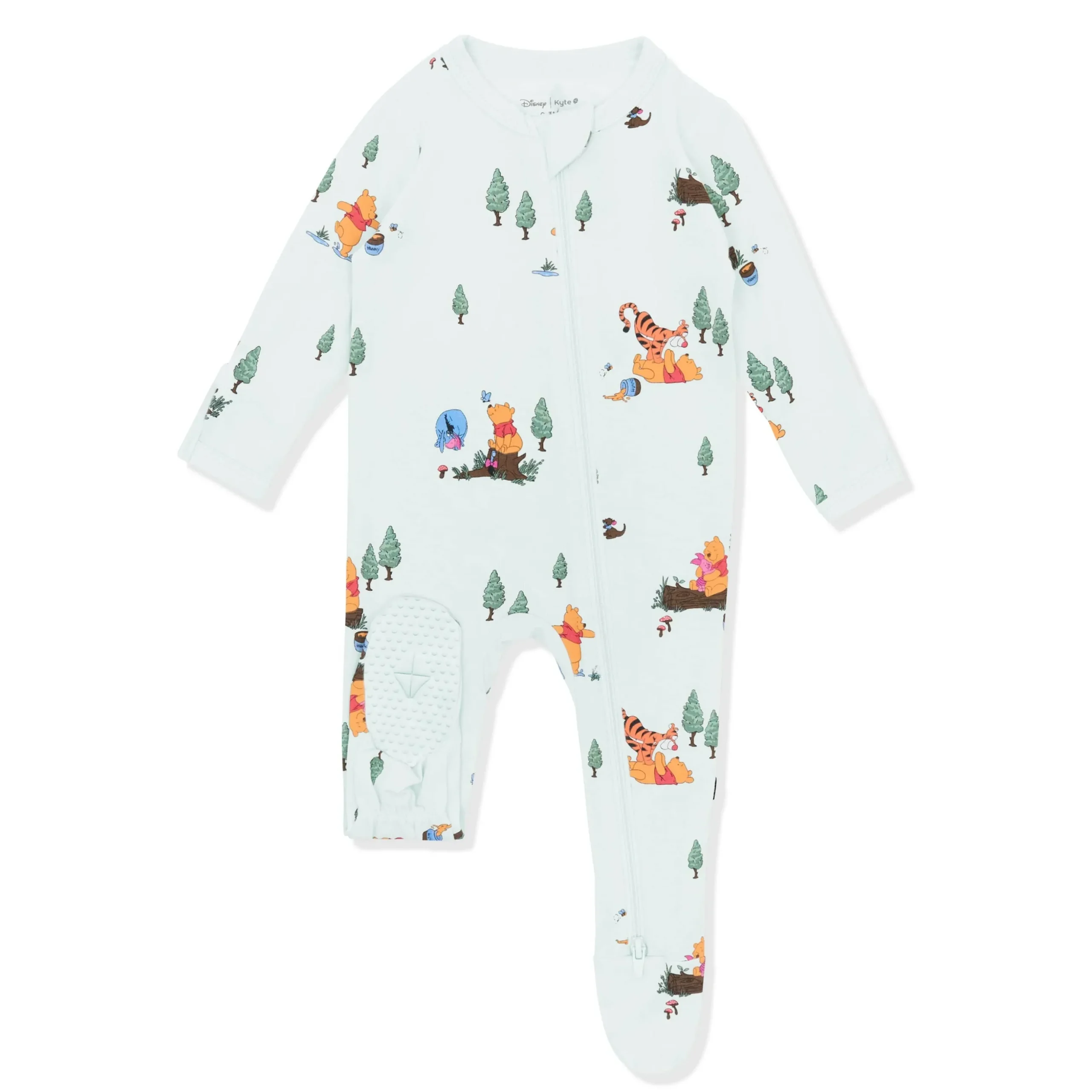 Zippered Footie in Winnie the Pooh Hundred Acre Wood