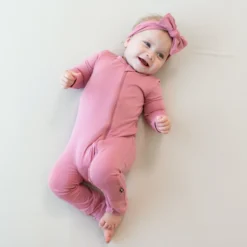 Zippered Romper in Apple Blossom