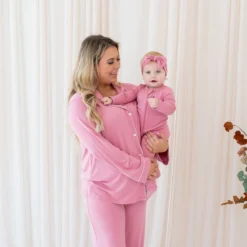 Zippered Romper in Apple Blossom