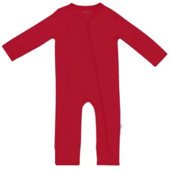 Zippered Romper in Cardinal