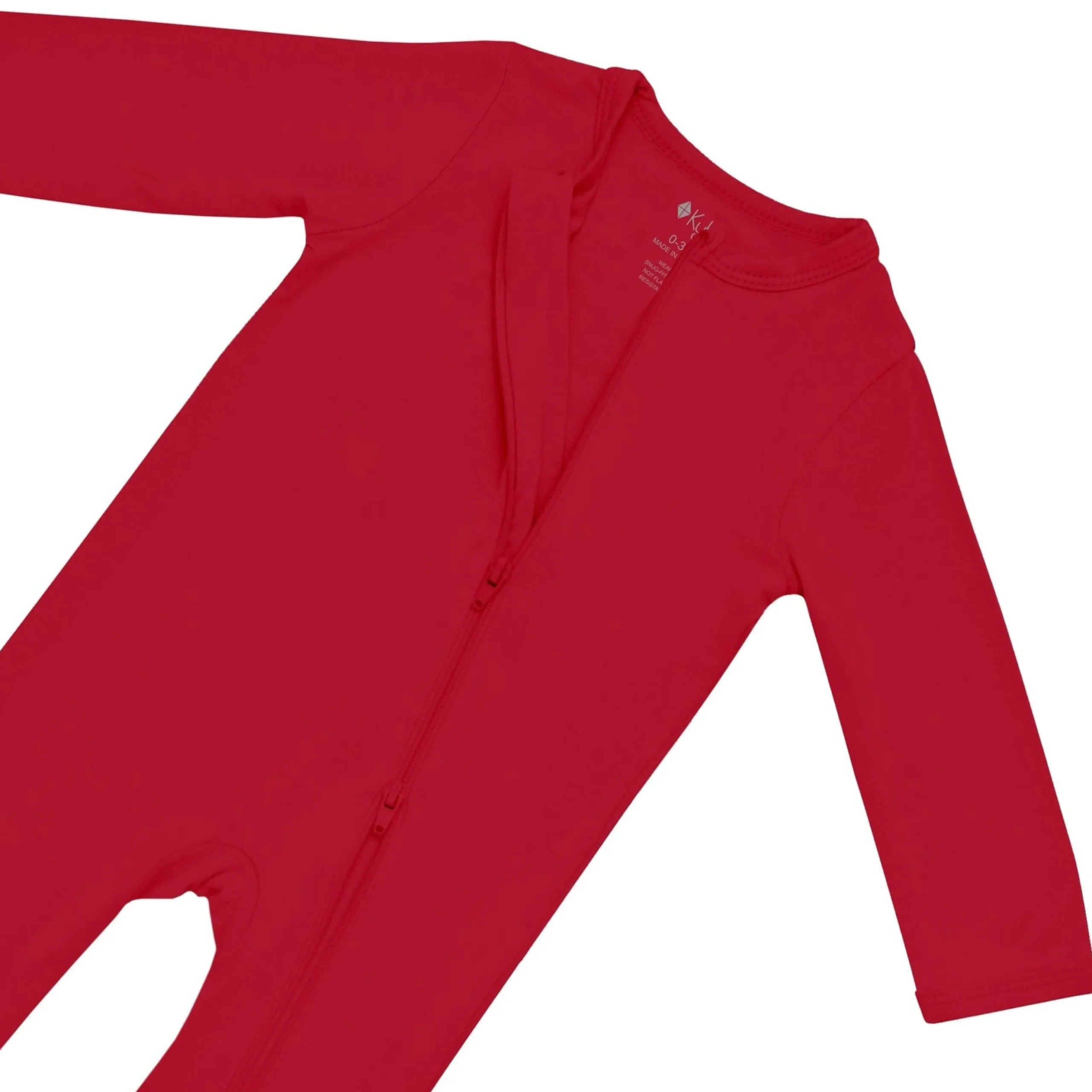 Zippered Romper in Cardinal